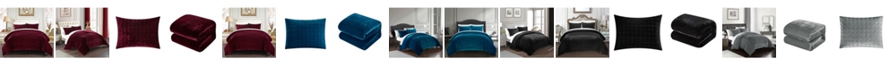 Chic Home Chyna 3-Pc. King Velvet Comforter Set